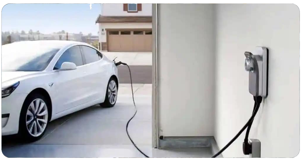 Anchor Electric in Sarasota installs a residential Level 2 EV charging station inside a garage