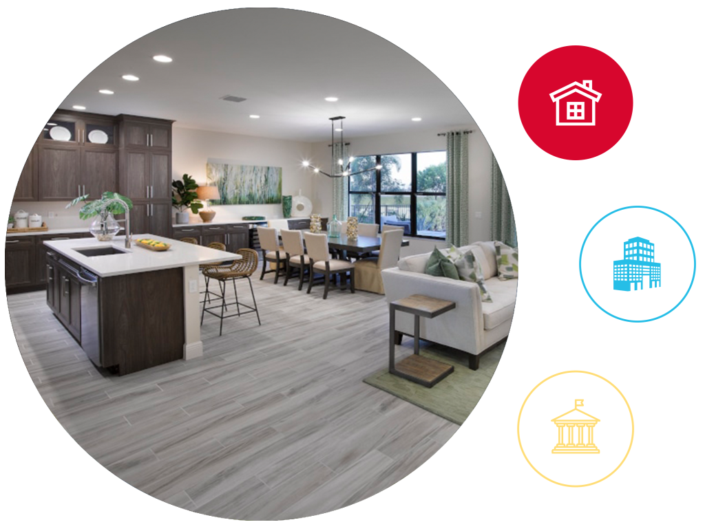 Anchor Electric team installing custom recessed lighting fixtures in a modern Sarasota kitchen remodeling project.