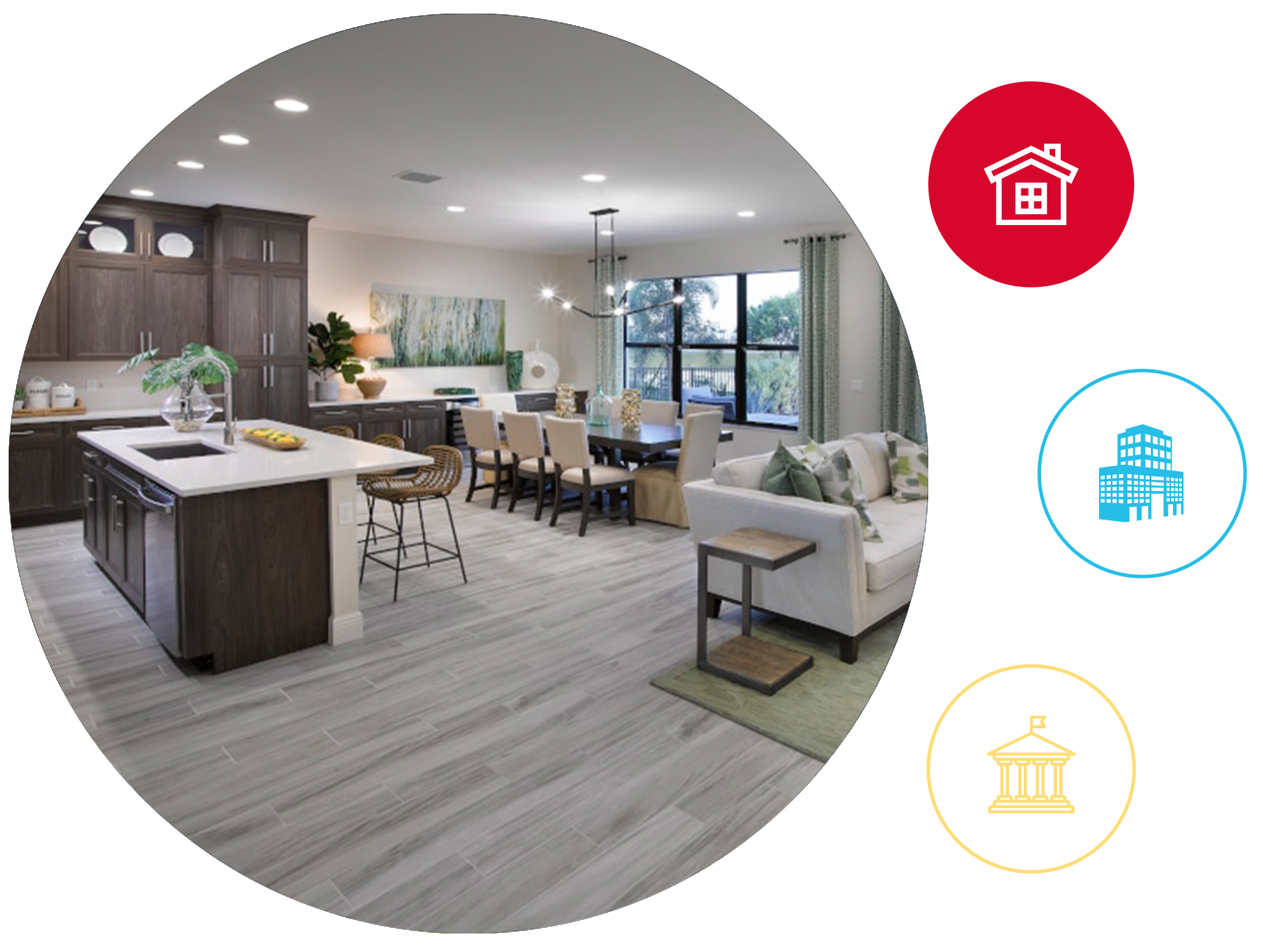 Anchor Electric team installing custom recessed lighting fixtures in a modern Sarasota kitchen remodeling project.