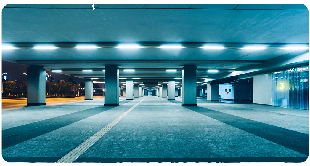Commercial parking lot LED lighting installation by Anchor Electric electrical contractors located in Sarasota Florida.
