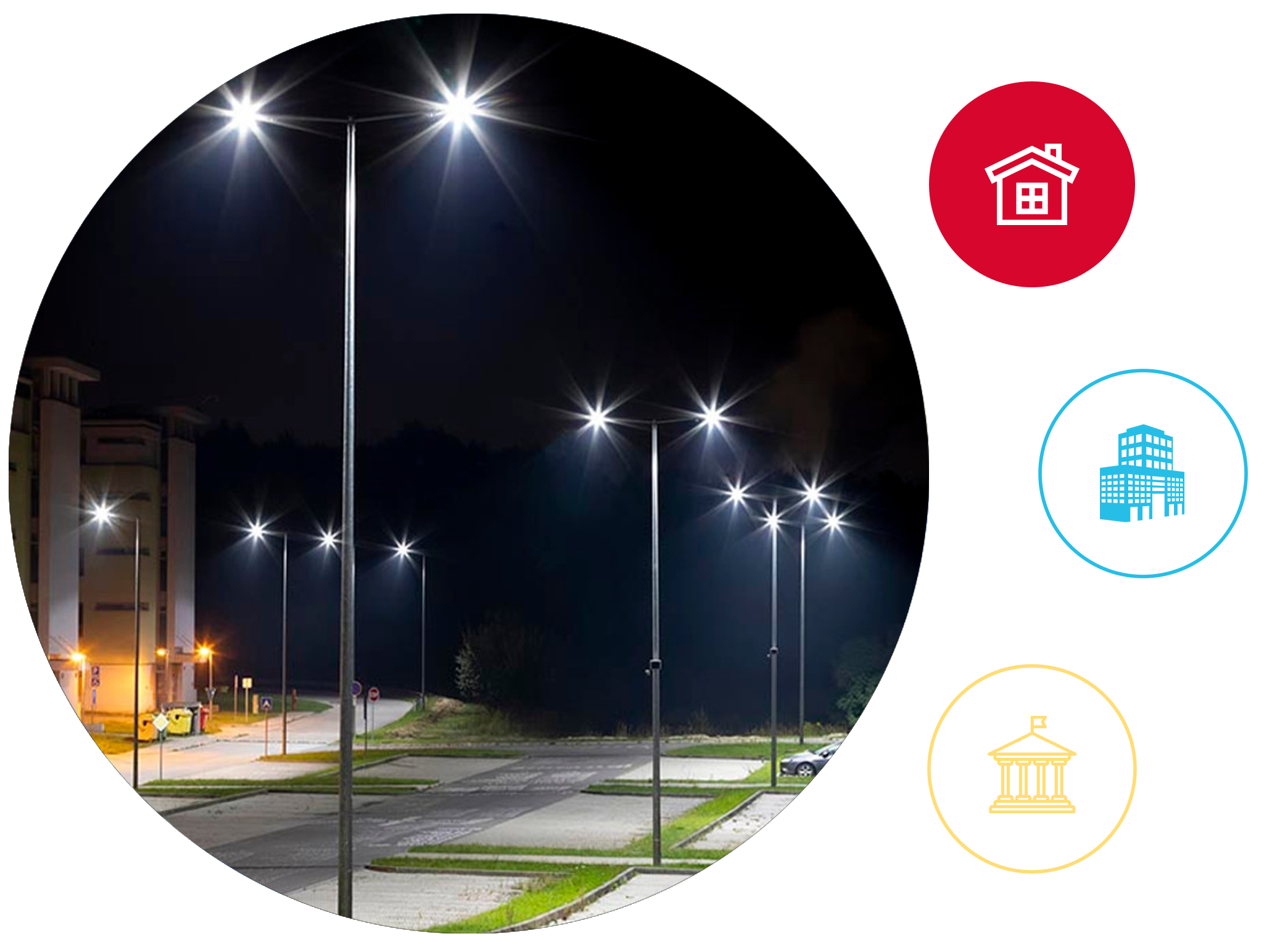 Commercial parking lot and exterior lighting