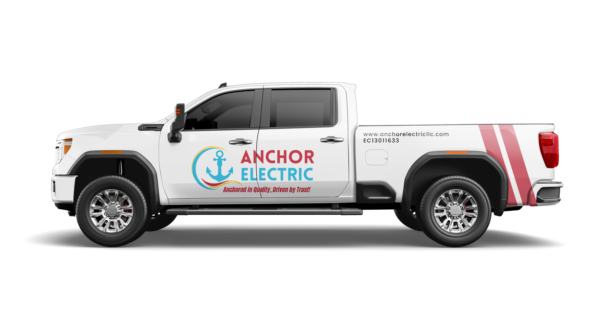 Anchor Electric commercial service truck branded for electrical repairs in Sarasota Florida area.