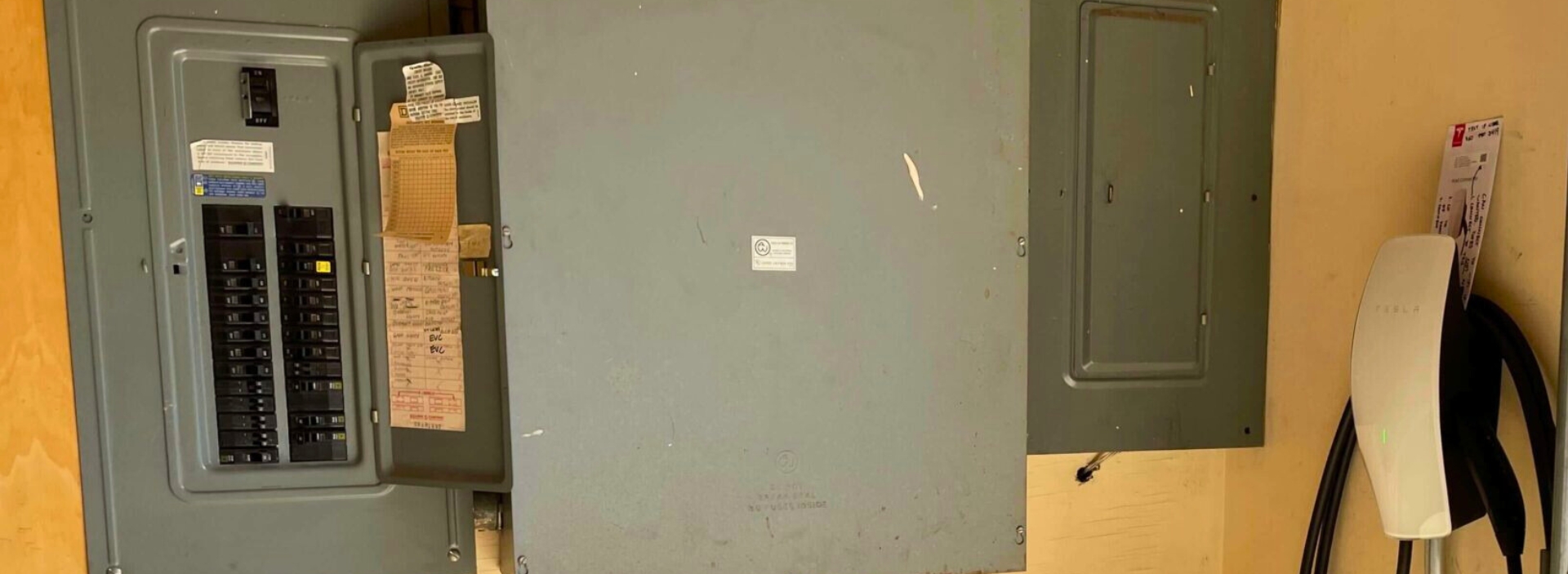 Anchor Electrical main panel and Tesla EV charger installation in Sarasota Florida