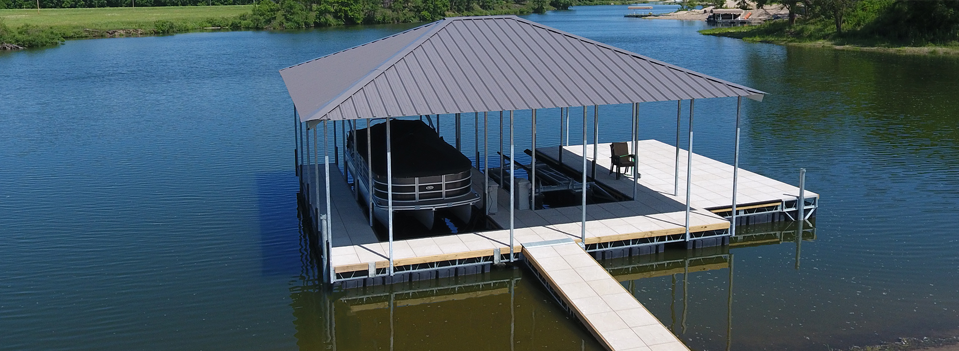 Sarasota marine electrical services for floating boat docks and custom boat lift wiring by Anchor Electric.